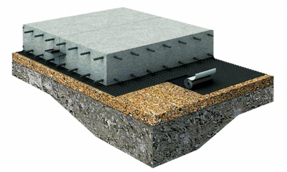 Гидроизоляция фундаментной плиты с применением гидроизоляции Hyperdesmo