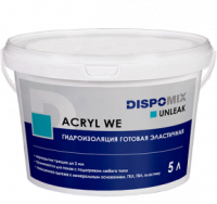 Однокомпонентная акриловая гидроизоляция Dispomix UNLEAK ACRYL WE 5 кг.