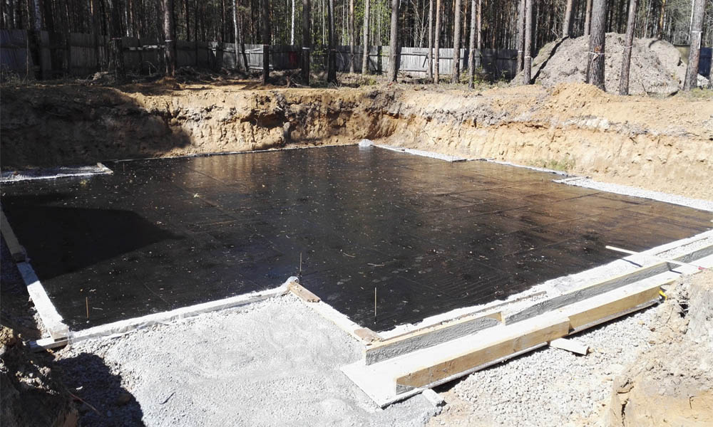 Гидроизоляция фундаментной плиты с применением гидроизоляции Hyperdesmo