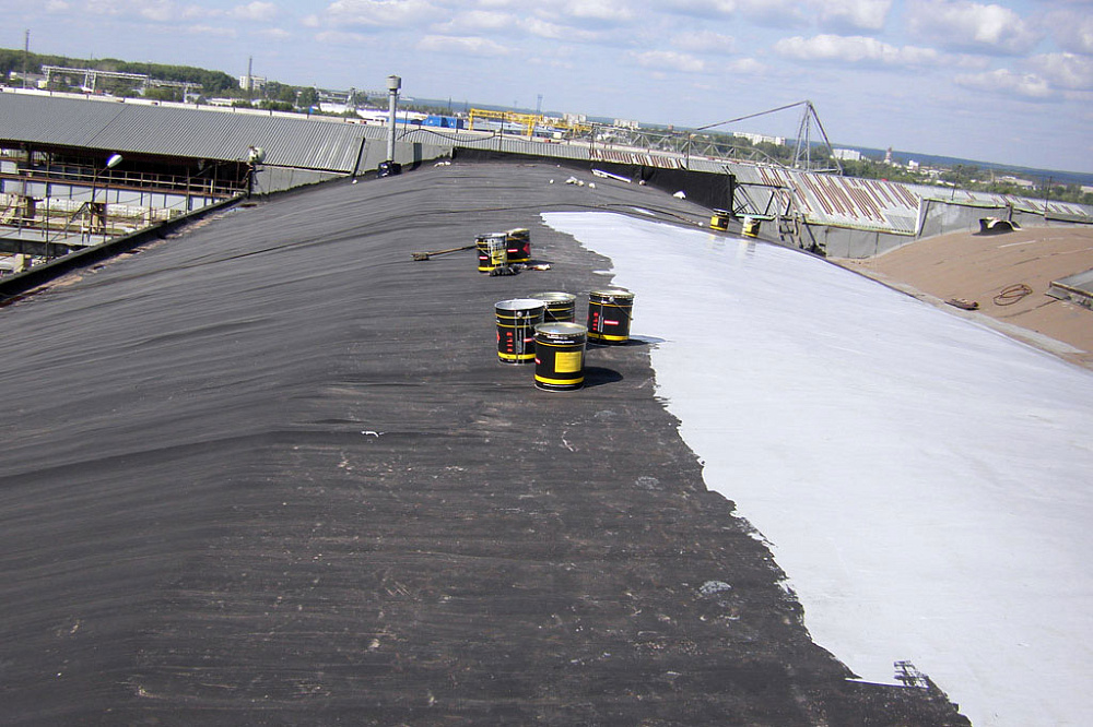 Ремонт гидроизоляции кровли гидроизоляцией Ниппон Айс