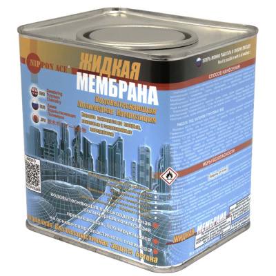 Обмазочная гидроизоляция Жидкая Мембрана Nippon Ace 20 кг.